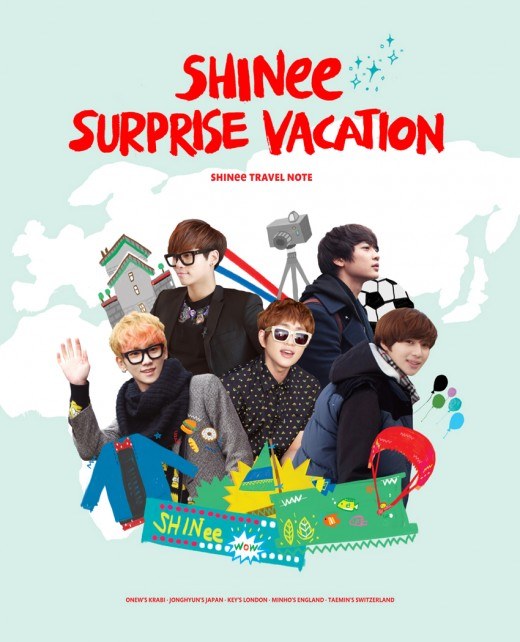 SHINee to take you on a &lsquo;SURPRISE VACATION&rsquo; through their travel note