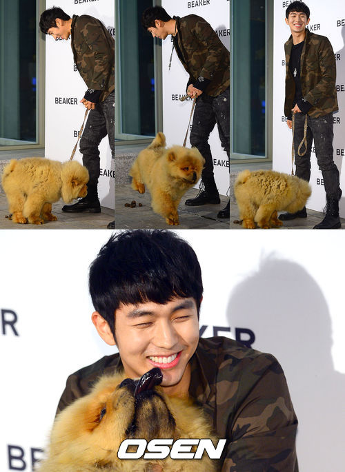 Seulong&rsquo;s dog leaves a special present for photographers at &lsquo;Beaker&rsquo; event