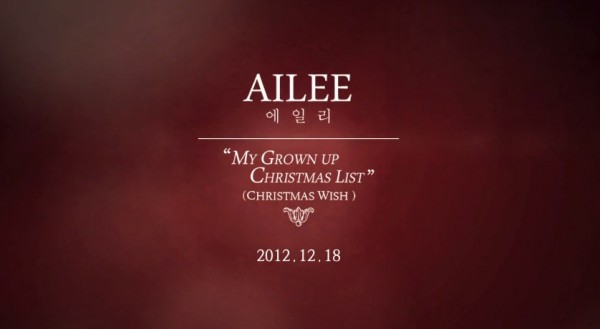 Ailee releases teaser for &ldquo;My Grown Up Christmas List&rdquo;
