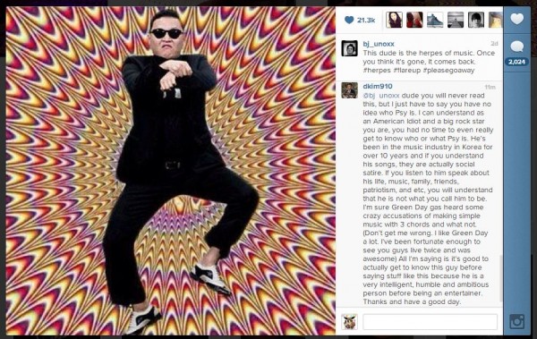 Psy sets the ideal model on dealing with haters, responds to Green Day&rsquo;s Billie Joe Armstrong